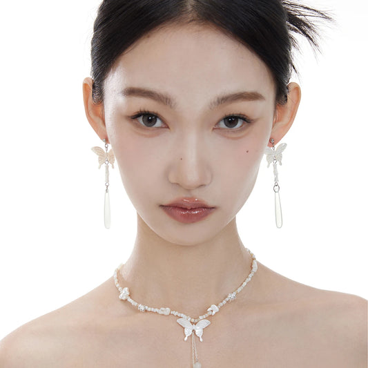 Oriental Jade Butterfly Earrings