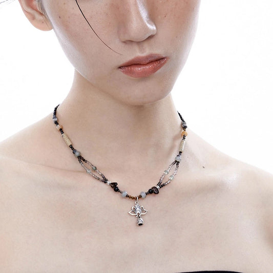 Tibetan Energy: Hangzhou Retro New Chinese-style Agate Necklace