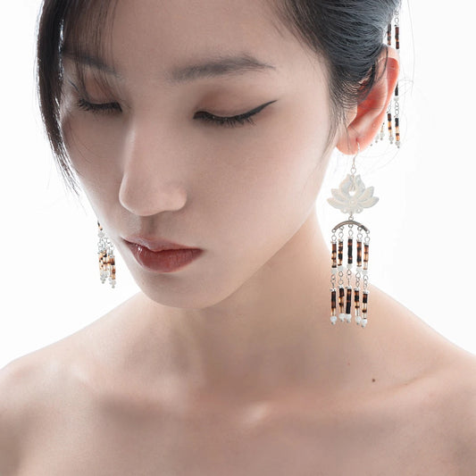 Oriental Color-Changing Lotus Earrings