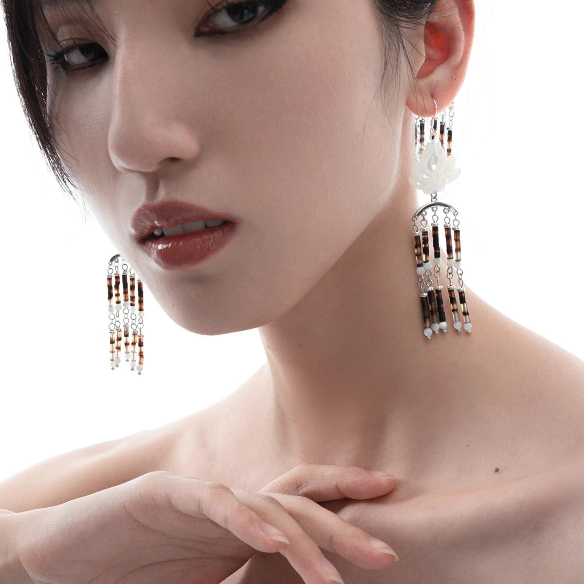 Oriental Color-Changing Lotus Earrings