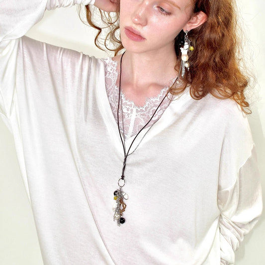 Utopian Brown-Yellow Pearl Necklace
