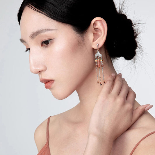 Dunhuang Silver Cloud Earrings