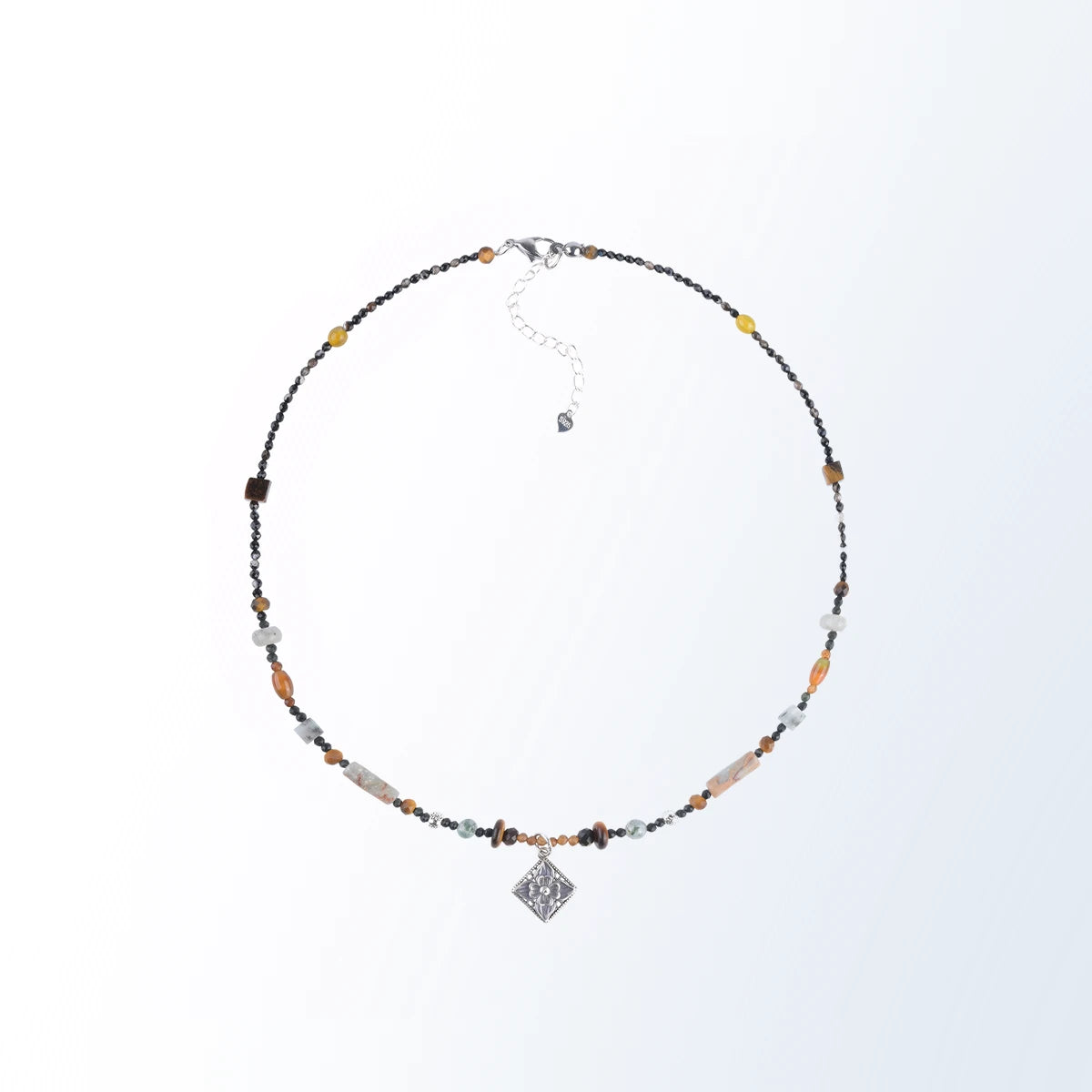 Lhasa Natural Agate Beaded Necklace