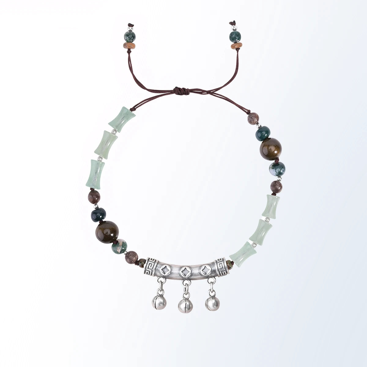 Tibetan Bell Natural Bamboo Jade Bracelet