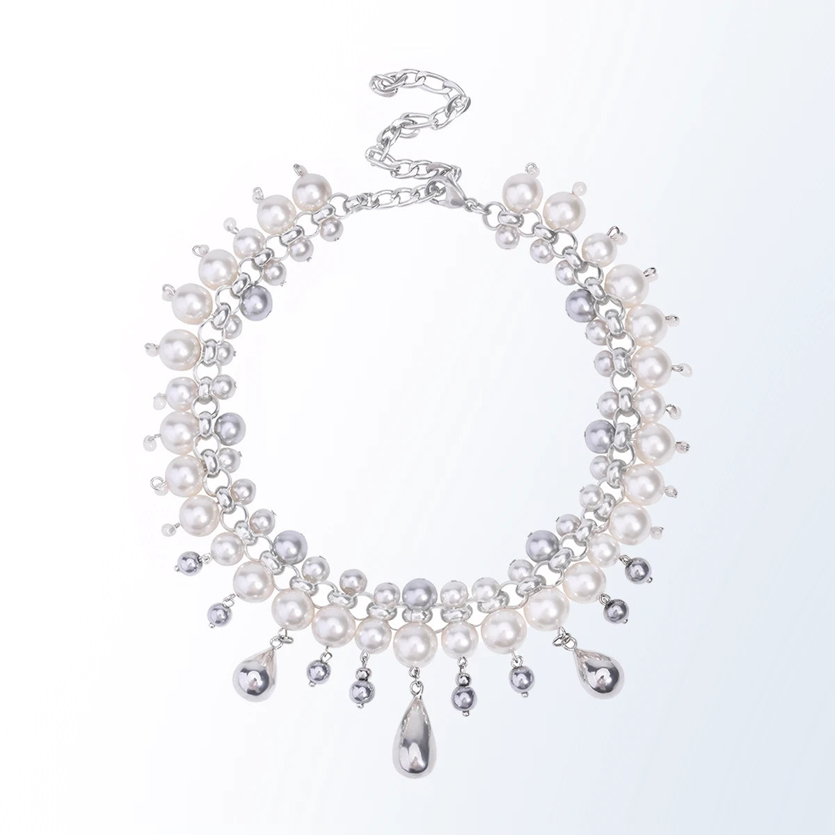 Handmade Water Drop Pearl Fringe Necklace - Elegant Design